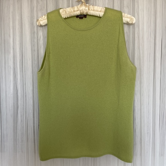 Forte Cashmere shell, tank crew top, sleeveless! Size Large - Picture 12 of 13